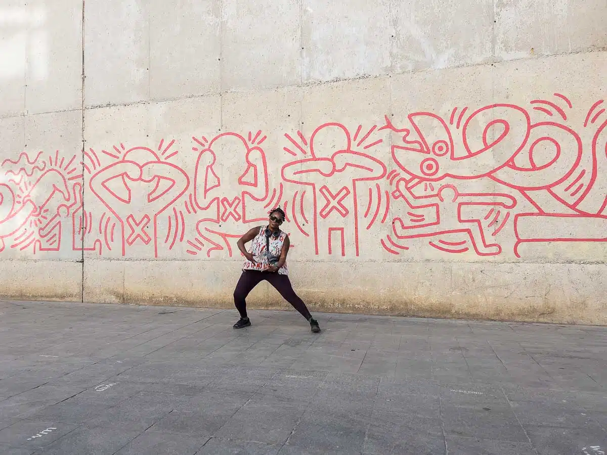 ulianna Barnaby Keith Haring Street Art Barcelona