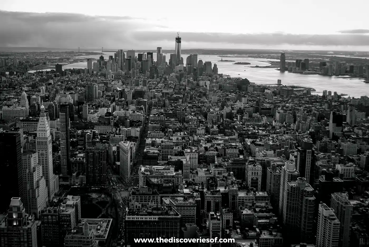Views of New York from the top of the Empire State Building