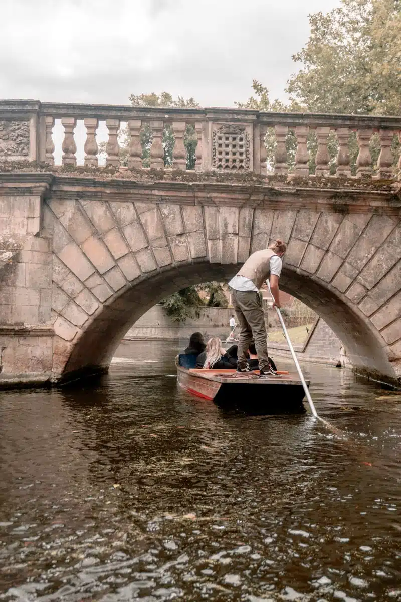 Punting on the River Cam in Cambridge
