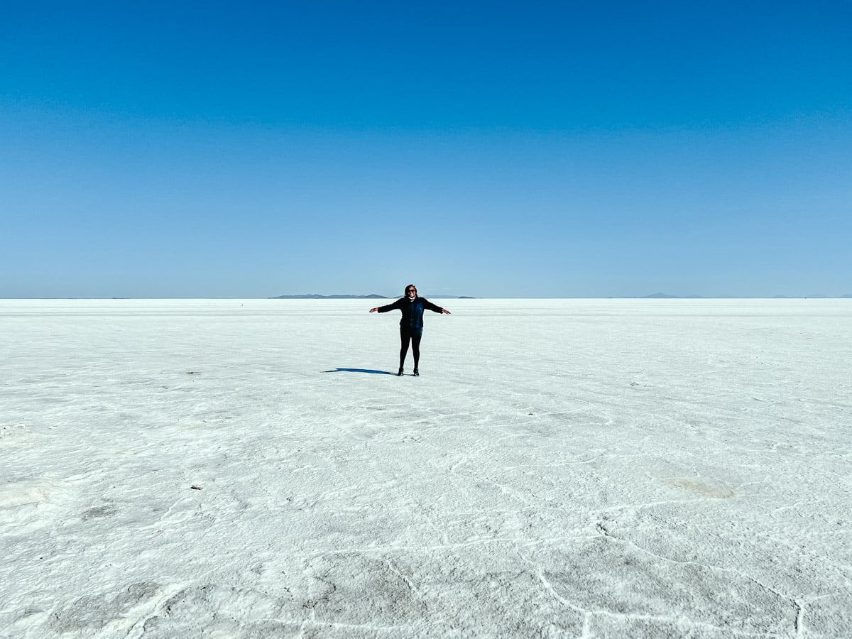 Julianna Barnaby on the salt flats