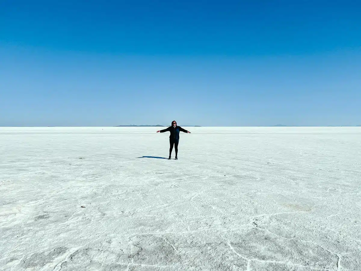 Julianna Barnaby on the salt flats