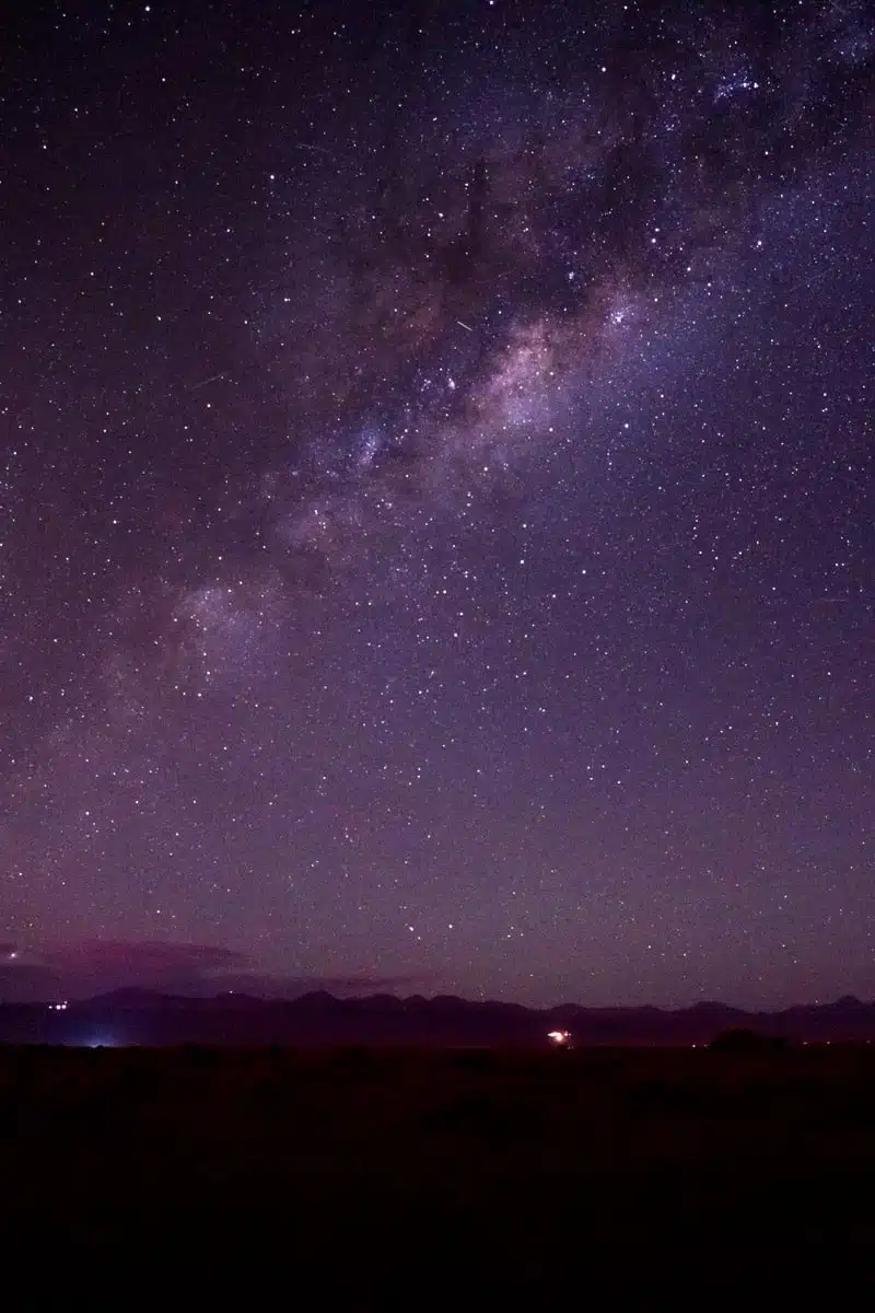The Milky Way arching across a star-filled night sky over the Atacama Desert
