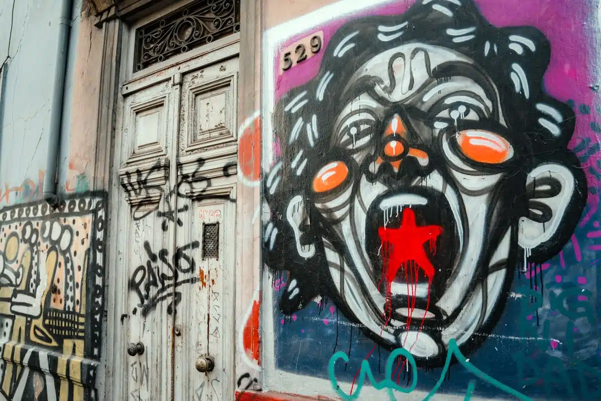 Street art in Barrio Yungay