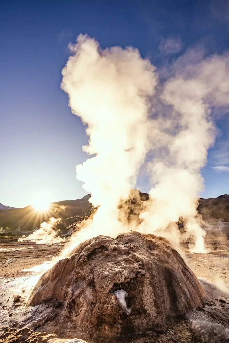 Sunrise El Tatio Geysers, Atacama Desert, Chile