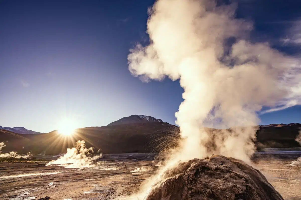 Sunrise El Tatio Geysers, Atacama Desert, Chile