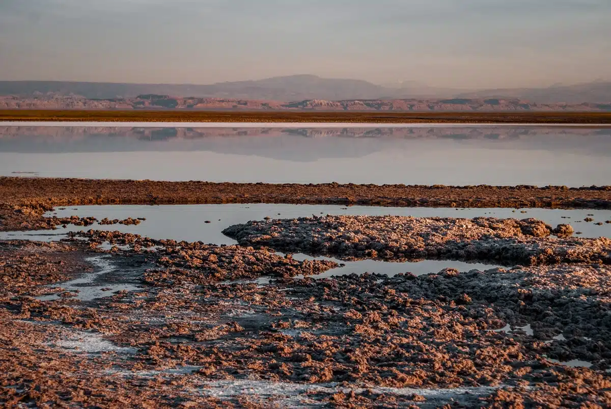 Sunrise Laguna Tebinquinche Atacama Desert Chile