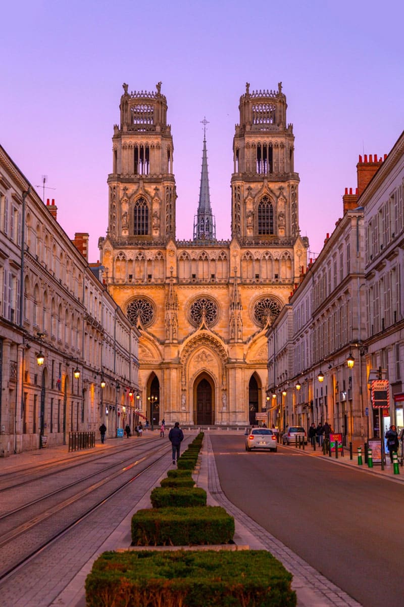 Rue Jeanne d'Arc, Avenue of Joan of Arc in Orleans, Loire Valley, France
