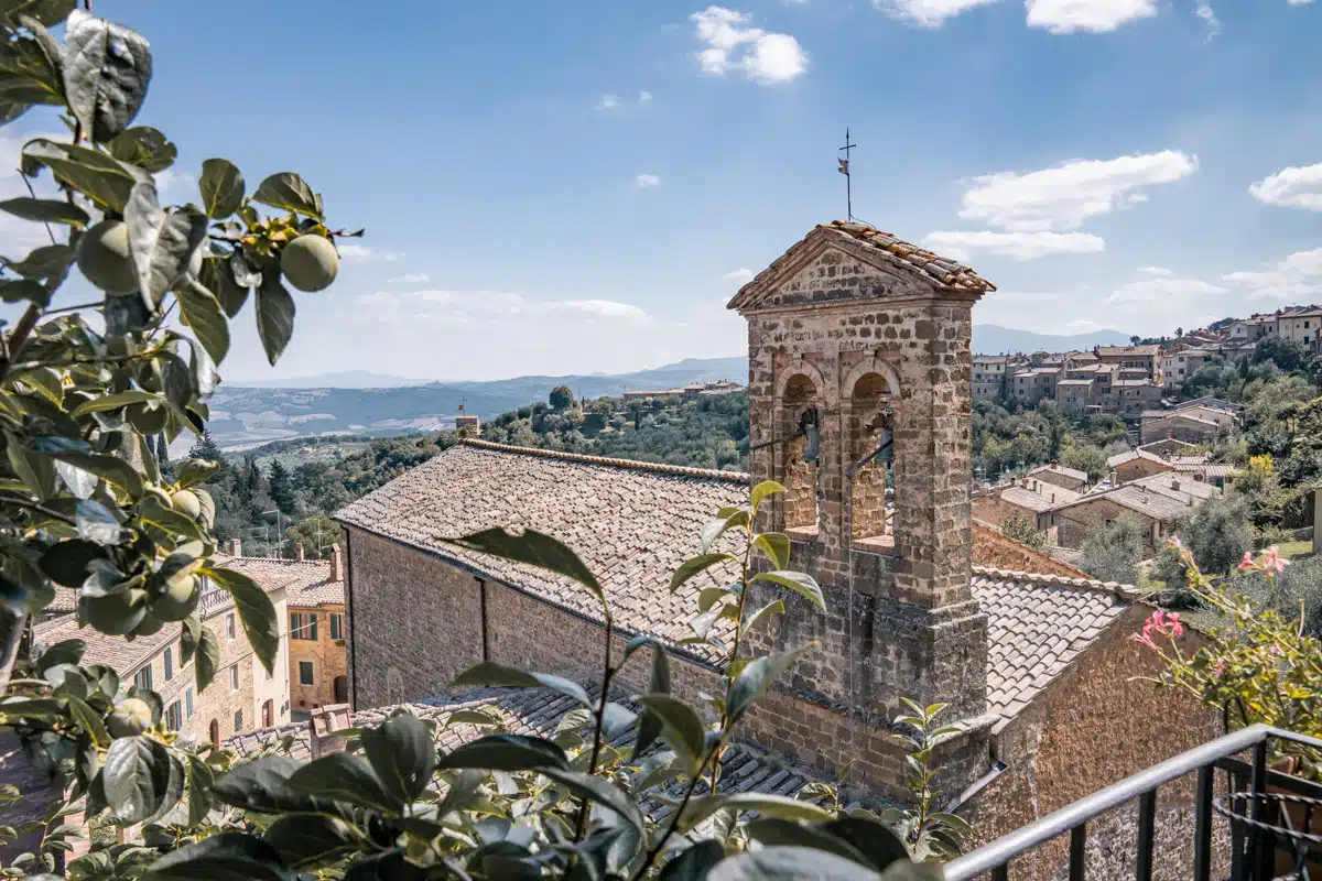 View from the Terrace at Il Moro Restaurant Montalcino, Tuscany