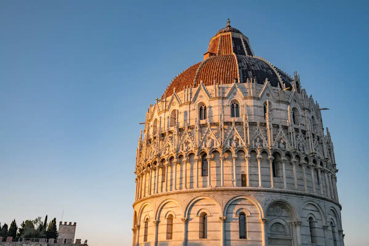 Baptistery Pisa at Sunset 