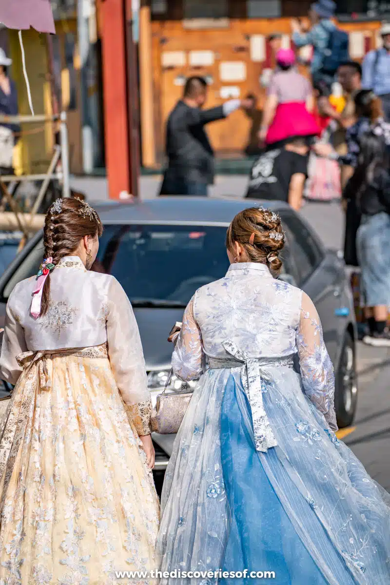 Women walking in Gamcheon Cultural Village