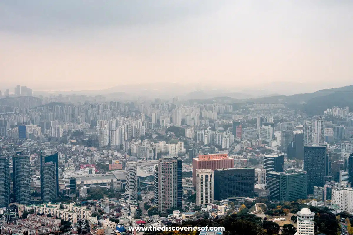 Views of Seoul from Observation Deck N Seoul Tower South Korea-3