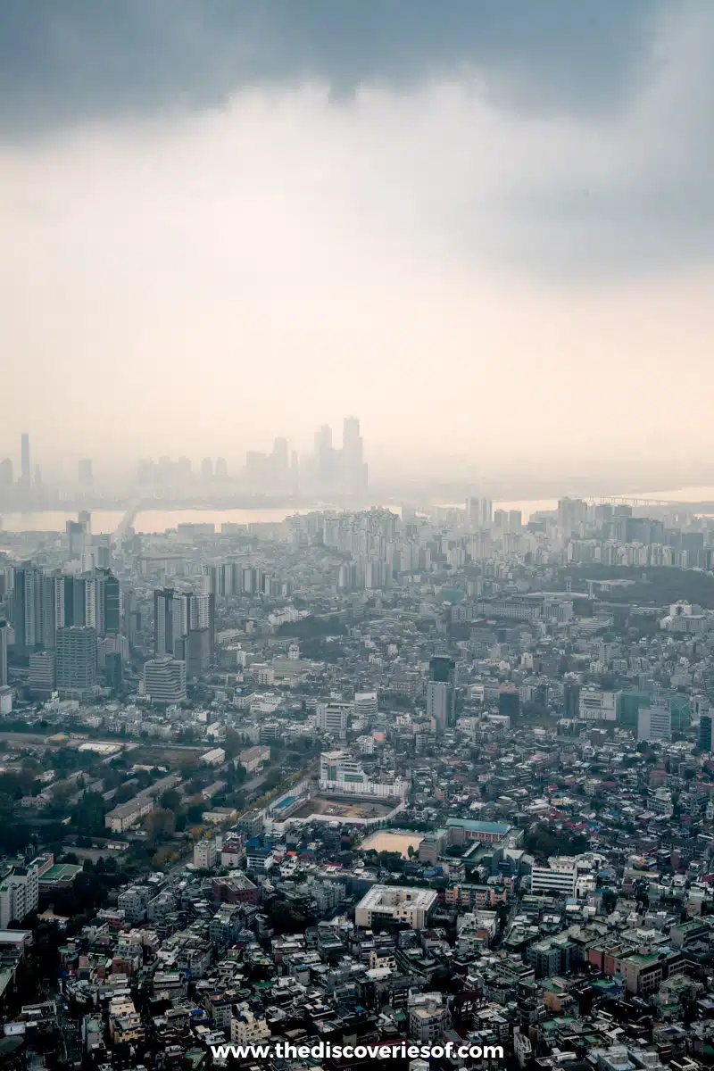 Views of Seoul from Observation Deck N Seoul Tower South Korea-7