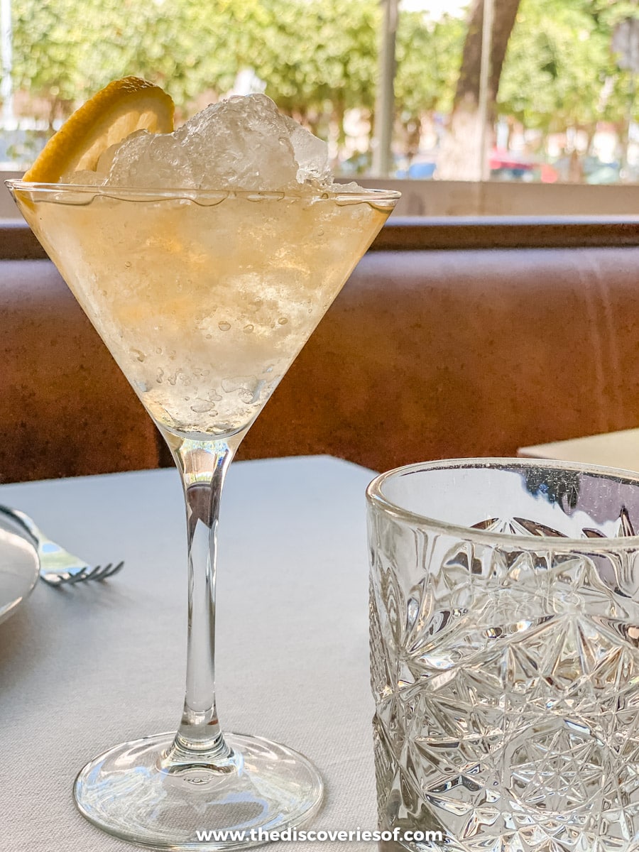 Cocktail at the restaurant 