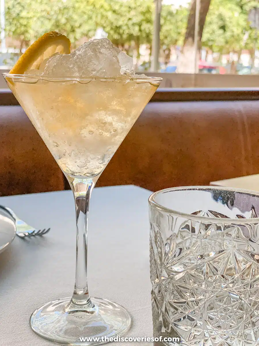 Cocktail at the restaurant 