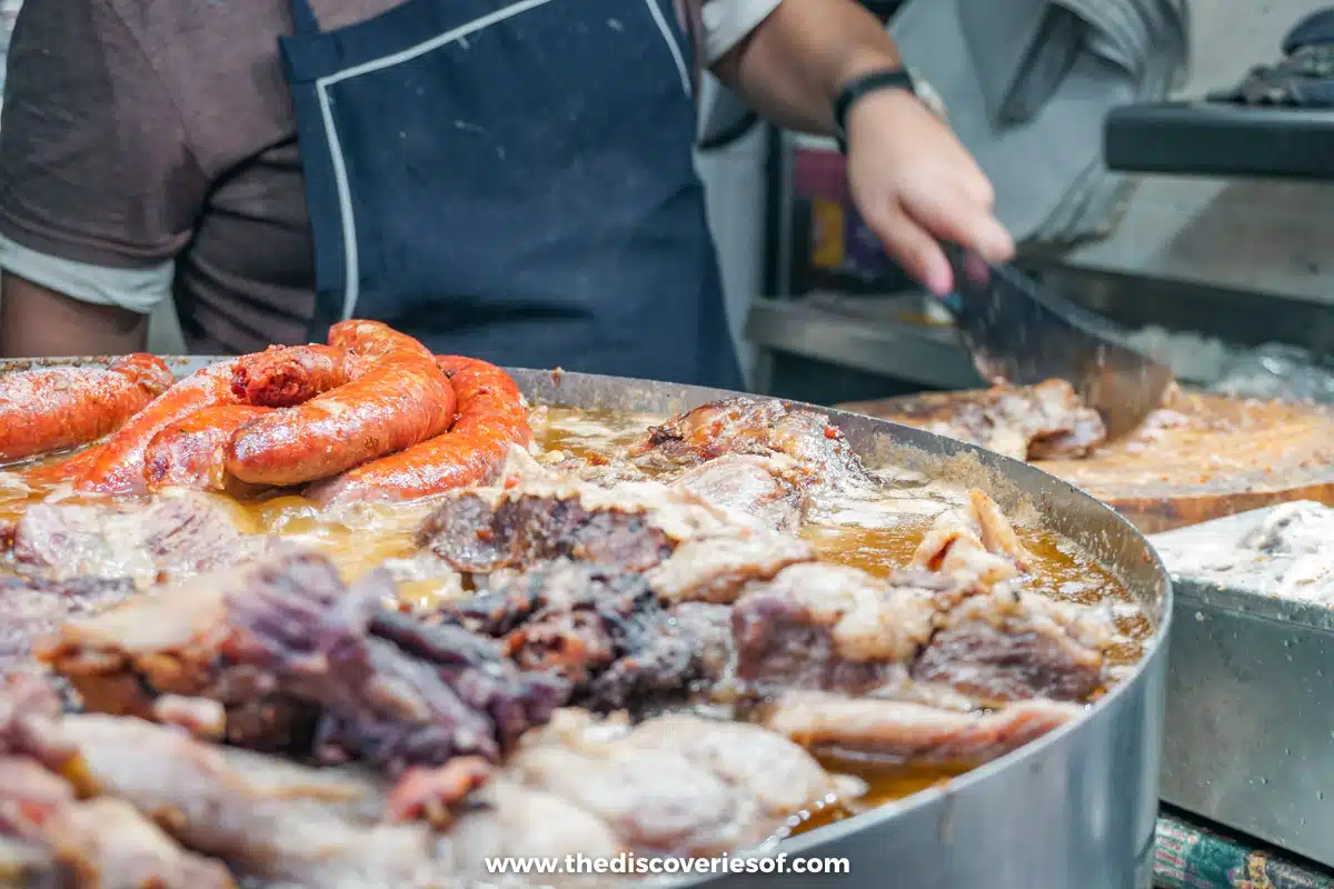 Cooking meat at Los Cucuyos 