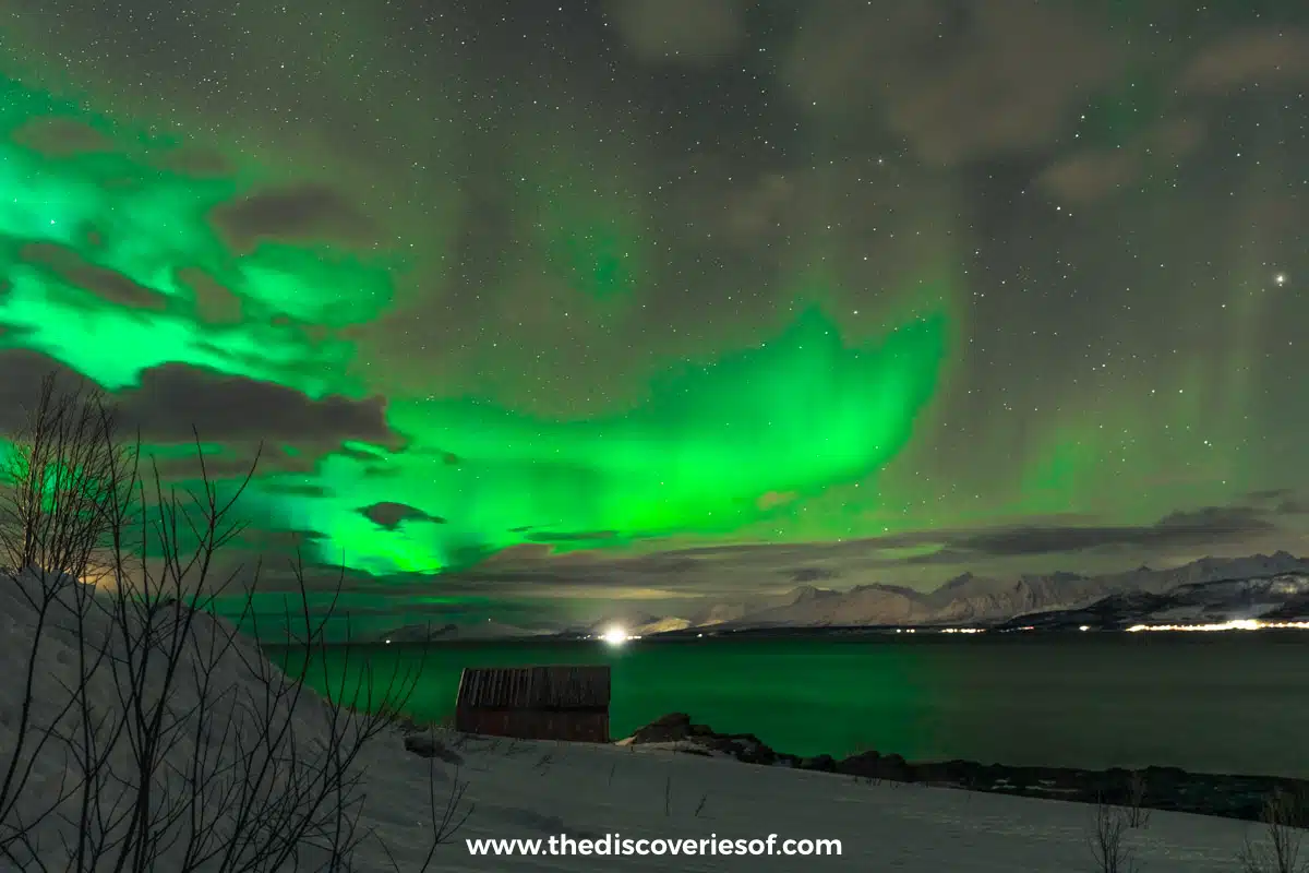 The Northern Lights at Oldervik, near Tromsø