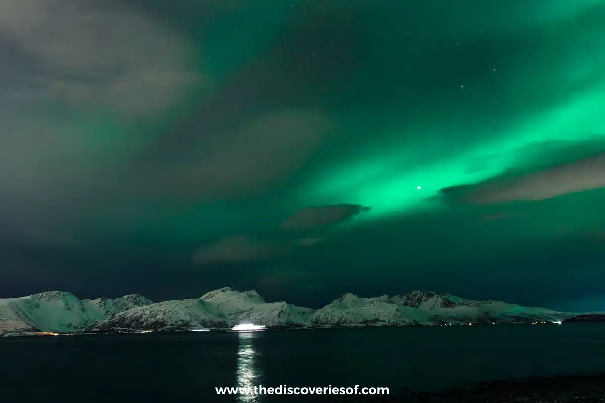 The first glow of the night at Skittenelv