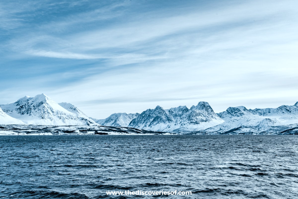 The Lyngen Alps from the ferry across Ullsfjorden