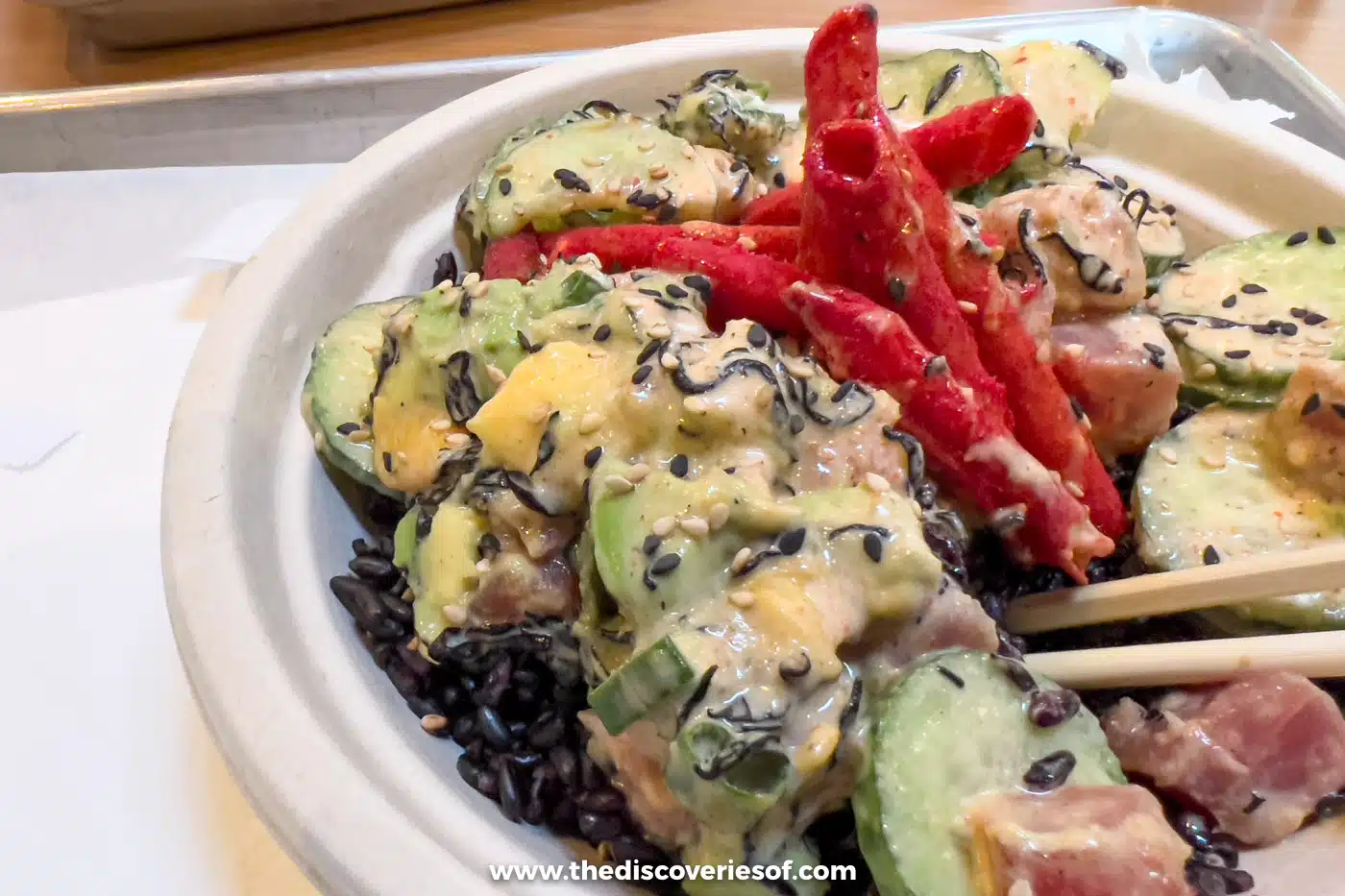 Poke bowl with avocado, tuna and chilli from Notorious P.O.K.E at Sawmill Market, Albuquerque