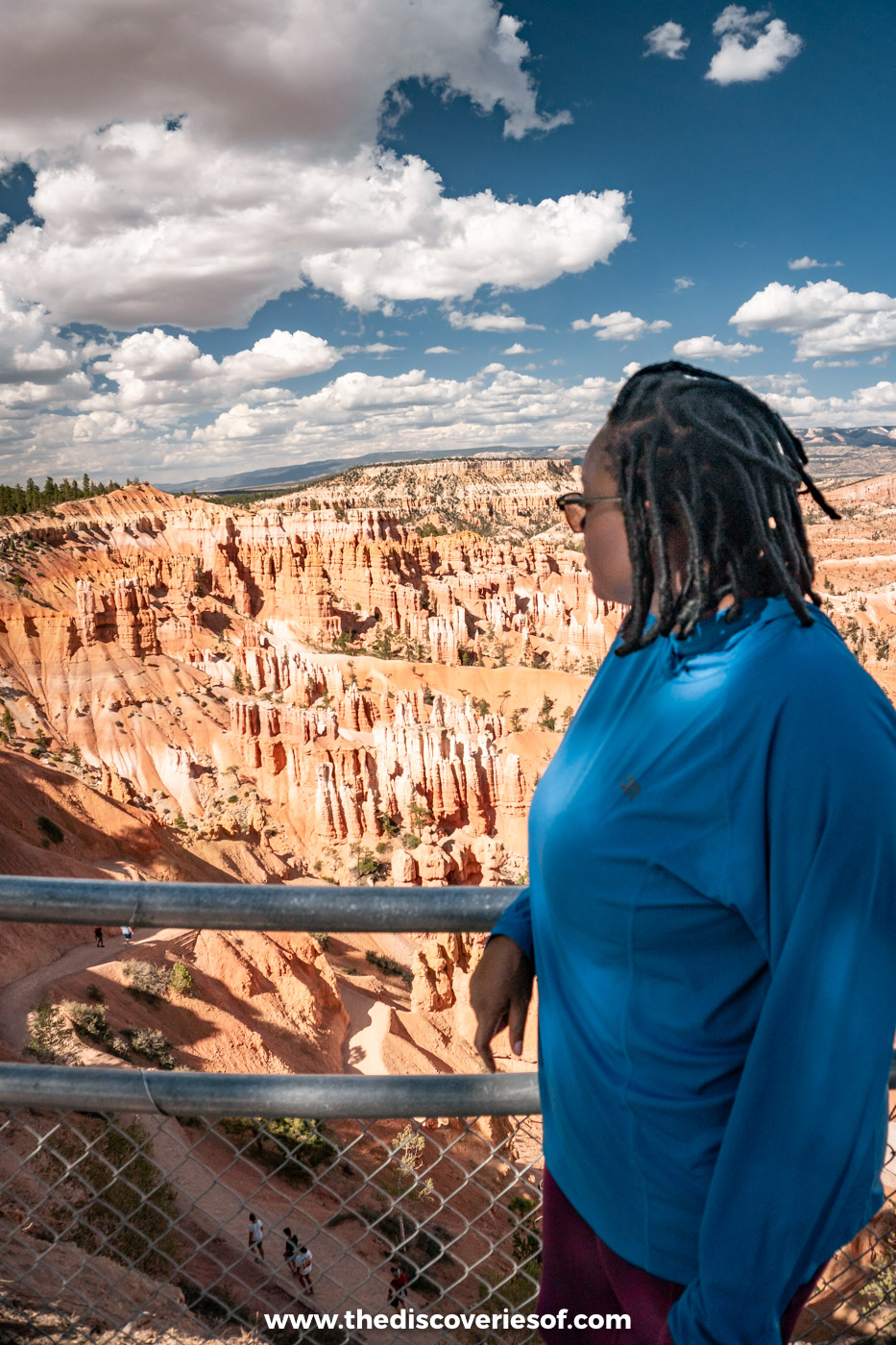 Julianna Barnaby looking out over the Bryce Amphitheater in Bryce Canyon National Park