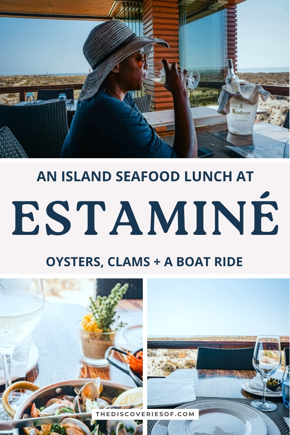 An island seafood lunch at Estaminé: oysters, clams and a boat ride