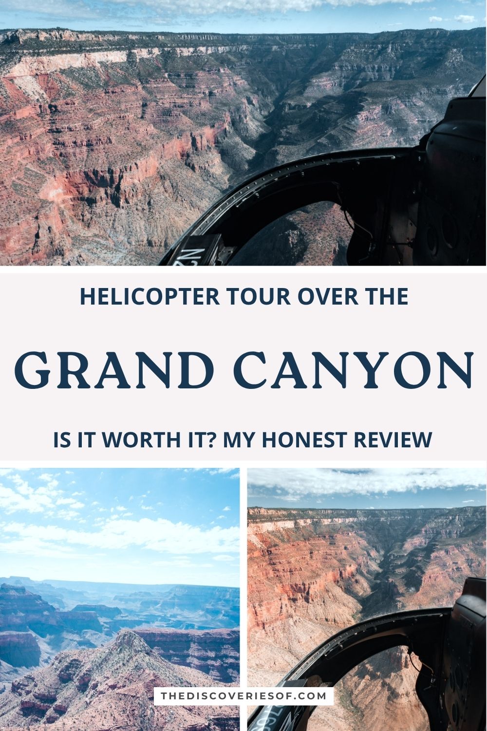 Helicopter tour over the Grand Canyon: is it worth it? Pinterest pin