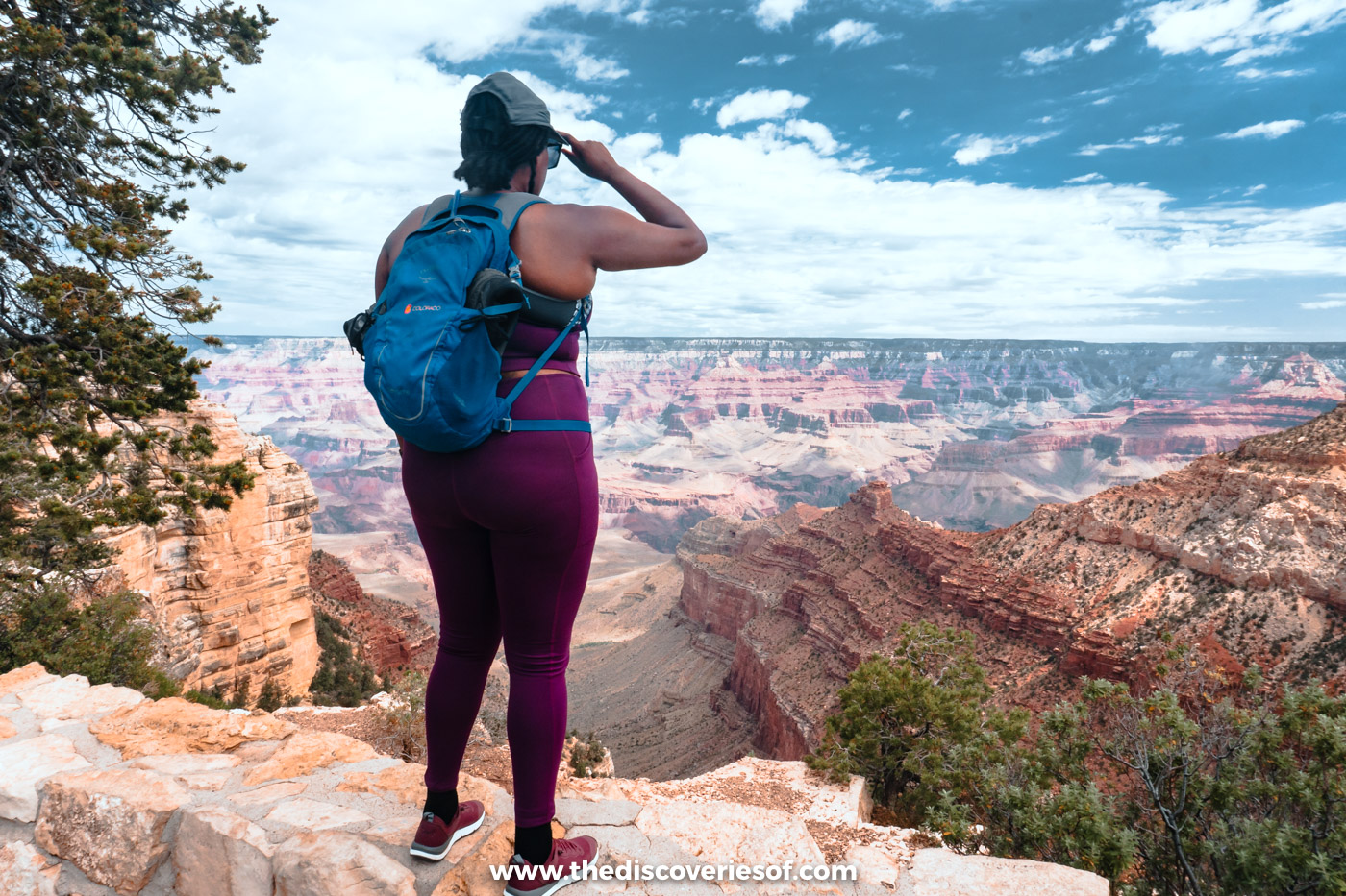 Julianna Barnaby standing at the edge of the Grand Canyon's South Rim