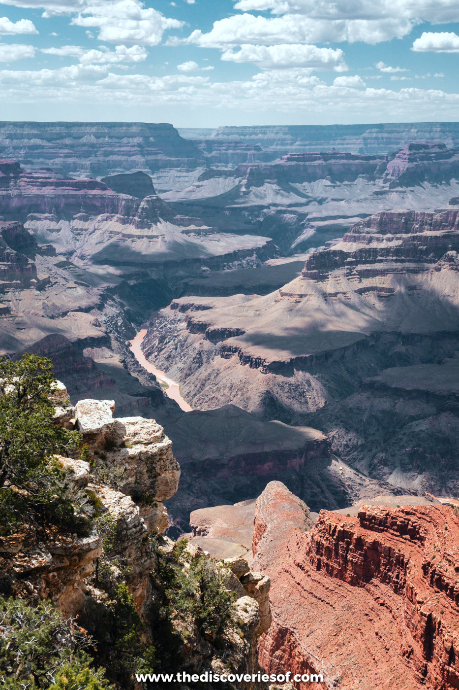 Looking down to the Colorado River from Monument Creek Vista on the Grand Canyon Rim Trail