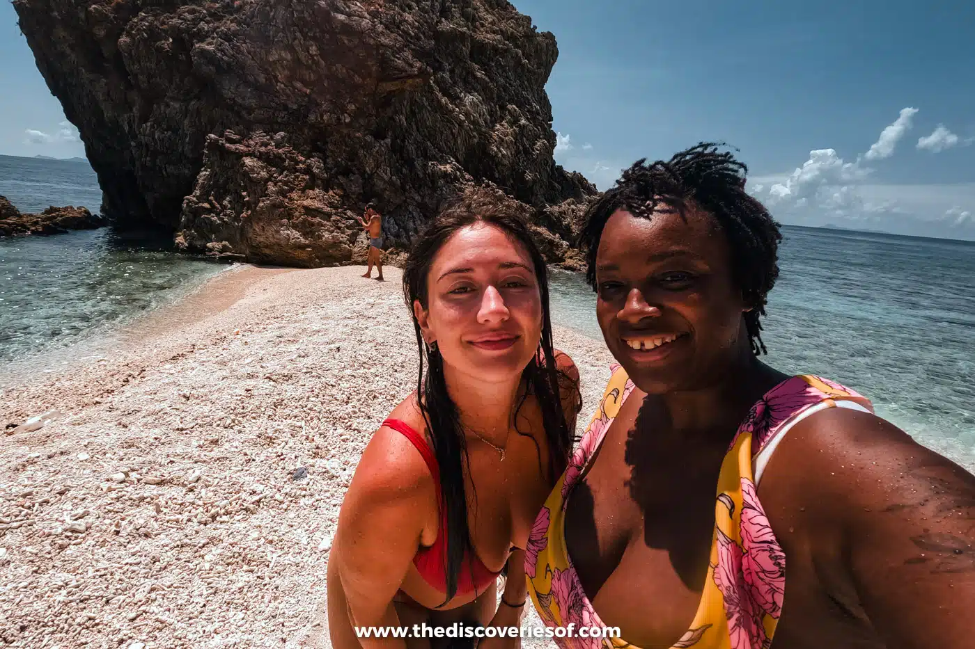 Julianna on one of the island stops between El Nido and Coron