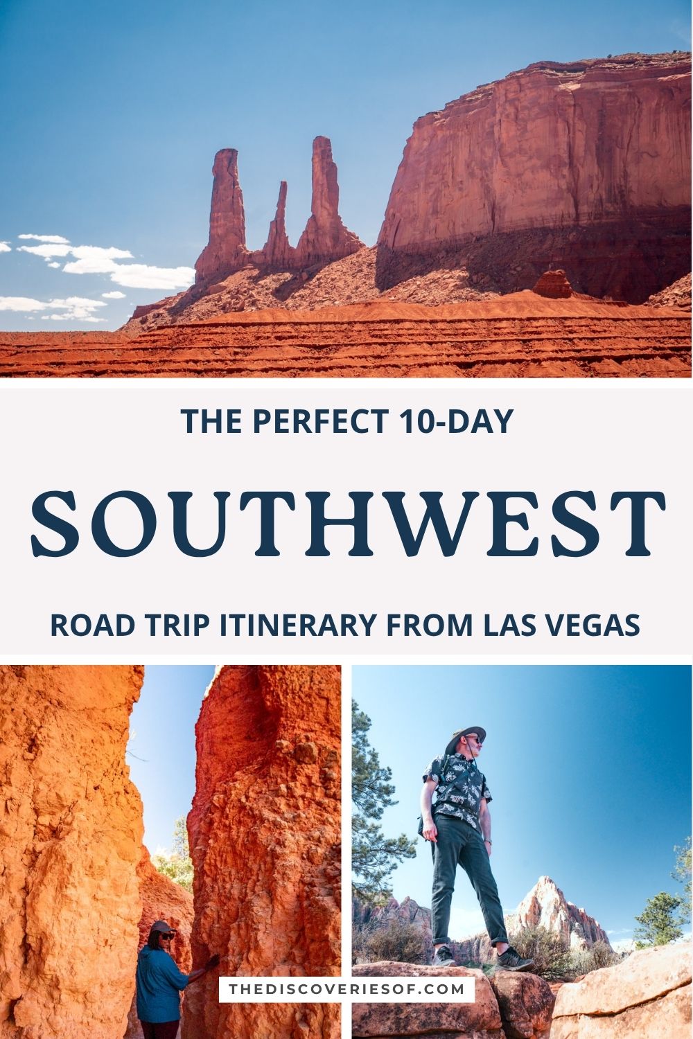 The perfect 10-day Southwest road trip itinerary from Las Vegas Pinterest pin