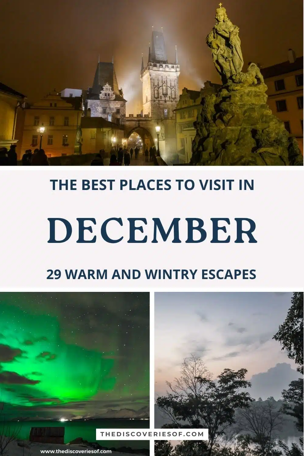 The best places to visit in December pin