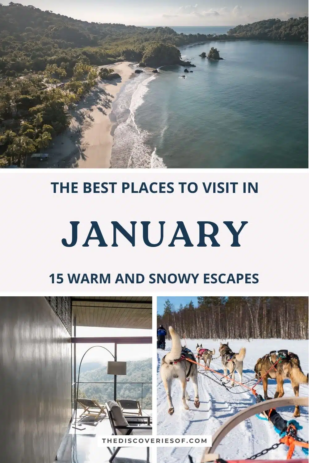 The best places to visit in January pin