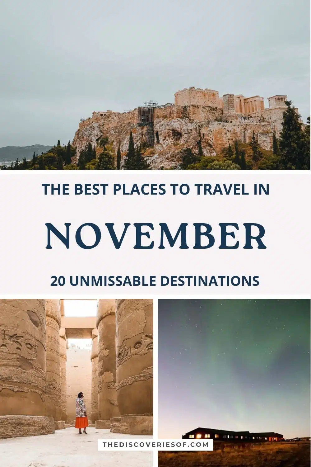 The best places to travel in November pin