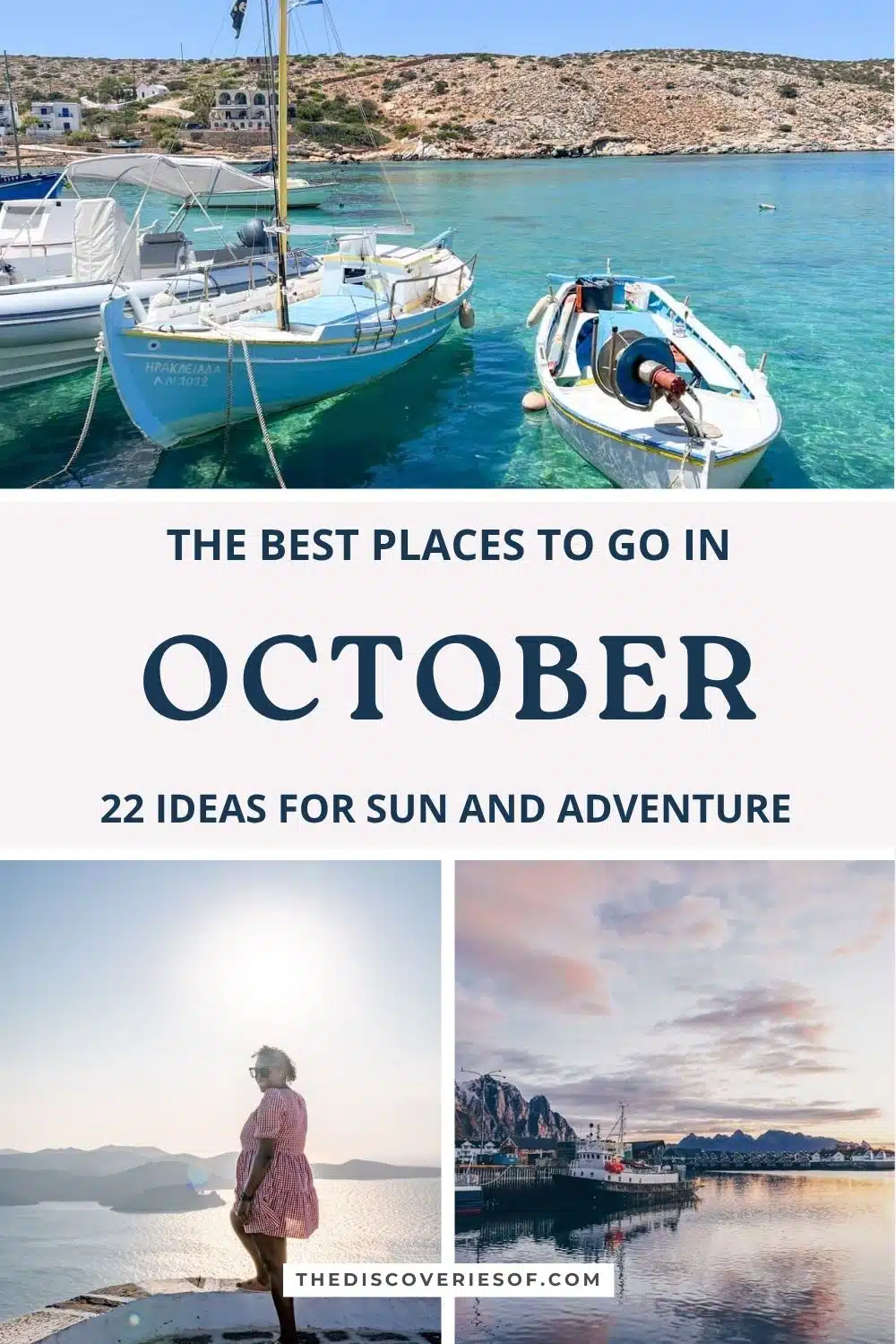The best places to go in October pin