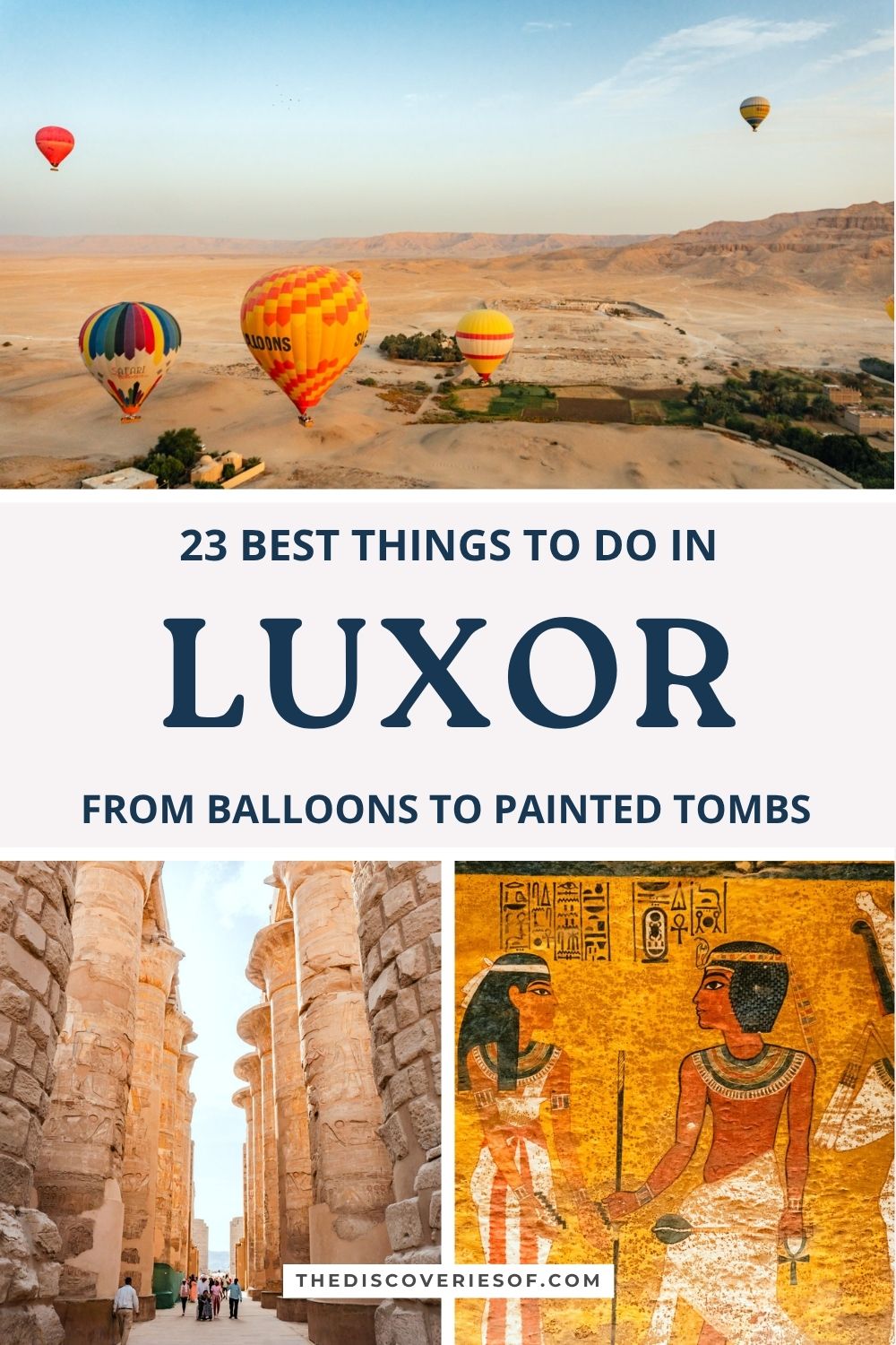 23 best things to do in Luxor, from balloons to painted tombs: Pinterest pin