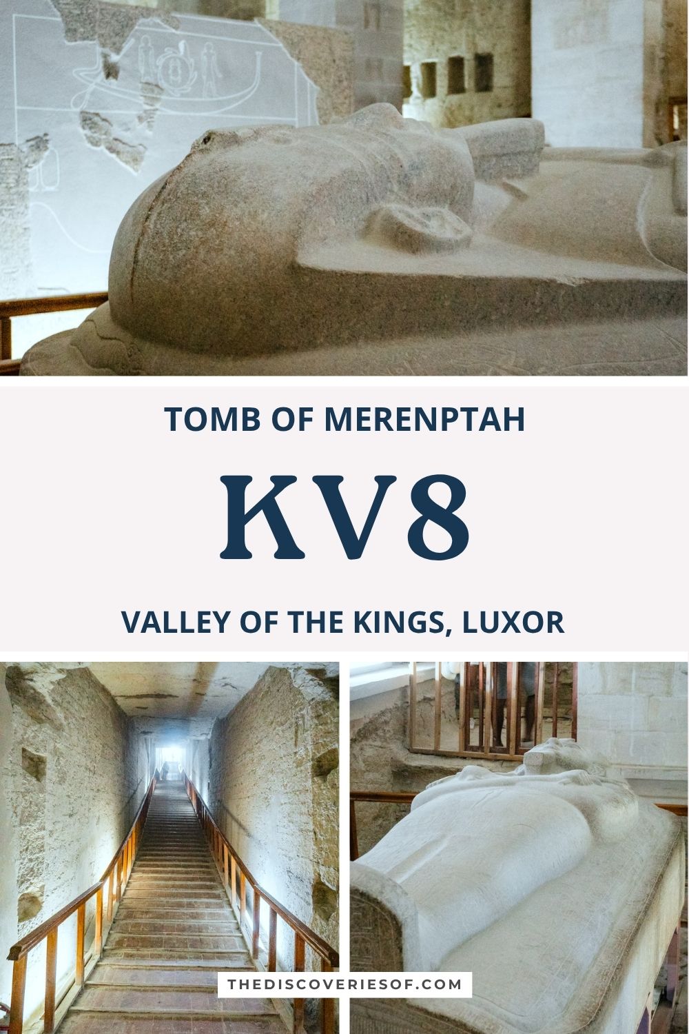 Tomb of Merenptah (KV8), Valley of the Kings Pinterest pin