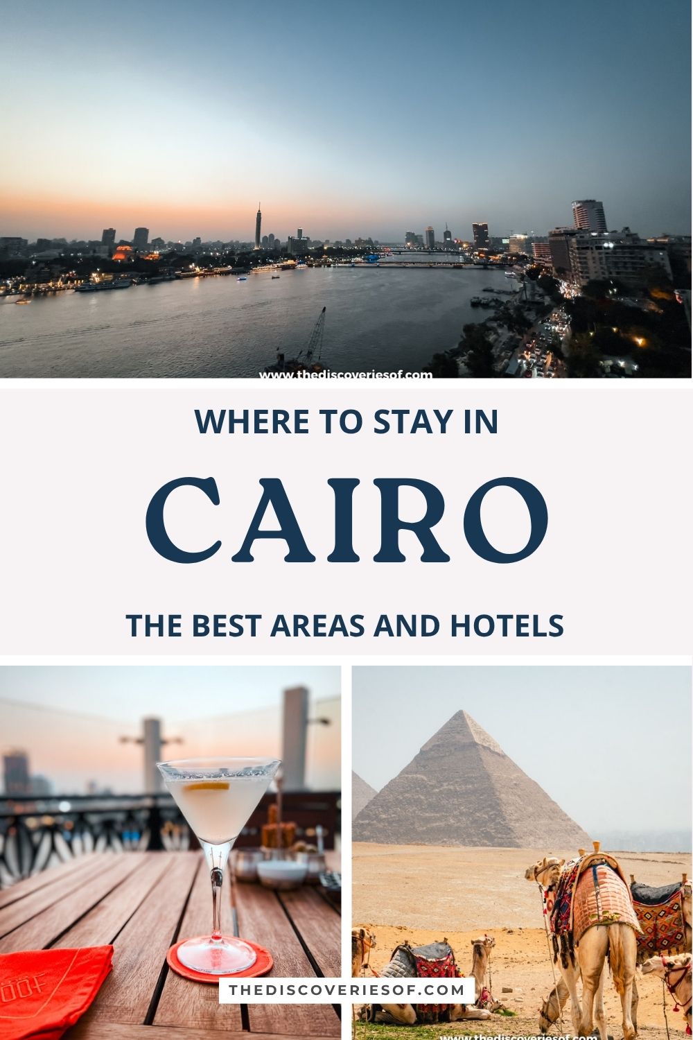 Pinterest pin: where to stay in Cairo, the best areas and hotels