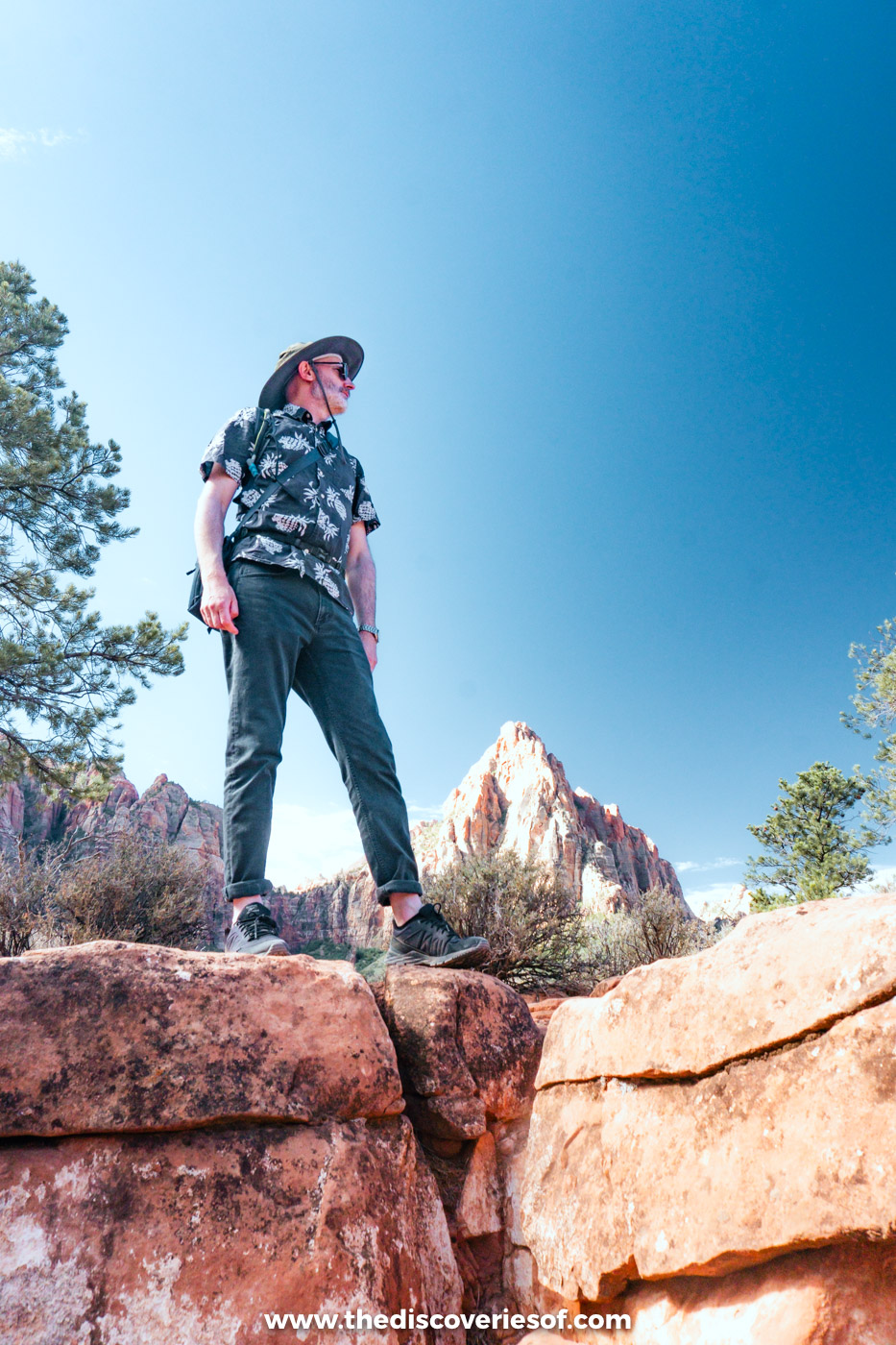 Hiking the Watchman Trail in Zion National Park, Utah
