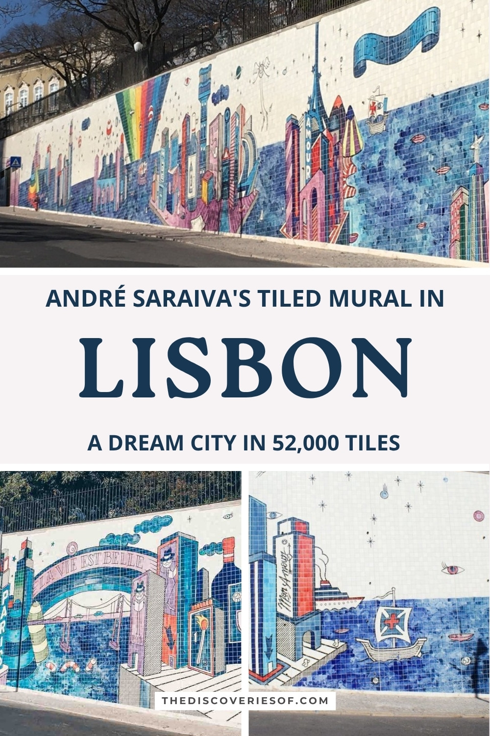 André Saraiva's tiled mural in Lisbon, a dream city in 52,000 tiles