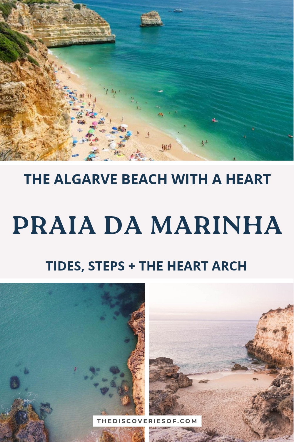 Praia da Marinha, the Algarve beach with a heart: tides, steps and the heart arch