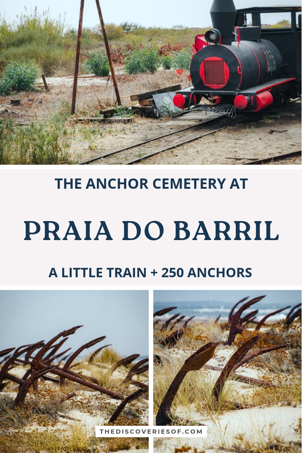 Praia do Barril anchor cemetery and little train pin